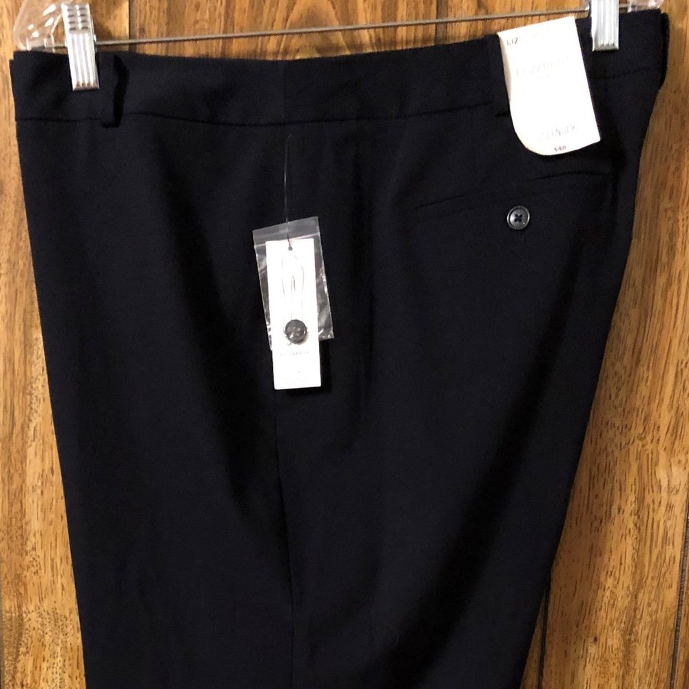 Liz Claiborne, Elizabeth Curvy Fit, Secretly Slender, Size 18S, Navy Slacks